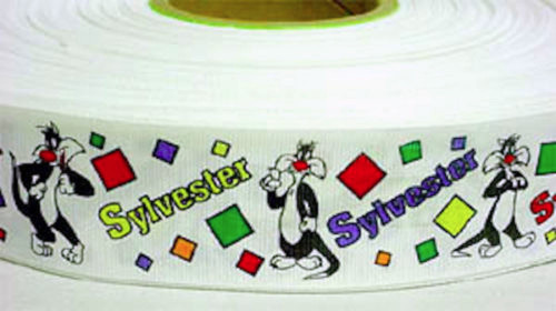Looney Toons Sylvester Grograin Ribbon 10 Yd  1 1/2" Wide