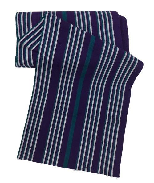 African Faso Dan Fani Handmade Woven Purple Stripe Cotton Fabric 12" x 6 Yard