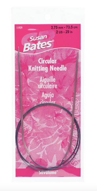 Susan Bates Silvalume 29" Circular Knitting Needles, U.S. 2 (2.75mm)