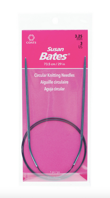 Susan Bates Silvalume 29" Circular Knitting Needles, U.S. 3 (3.25mm)