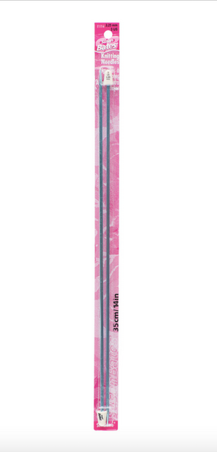 Susan Bates 14" Silvalume Single Point Knitting Needles, U.S. 3 (3.25mm)