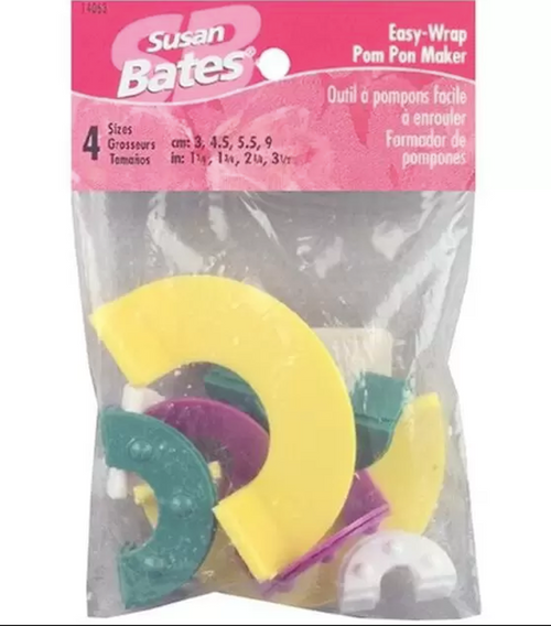 Susan Bates Easy Wrap Pom Pom Maker 4 Sizes Included