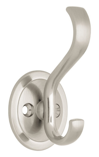 Liberty Satin Nickel Coat and Hat Hook with Round Base