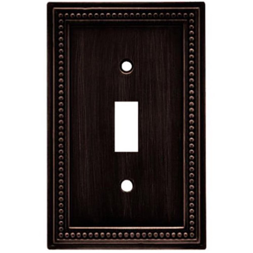 Liberty W10097-VBR Beaded Venetian Bronze Single Switch Wall Plate Cover