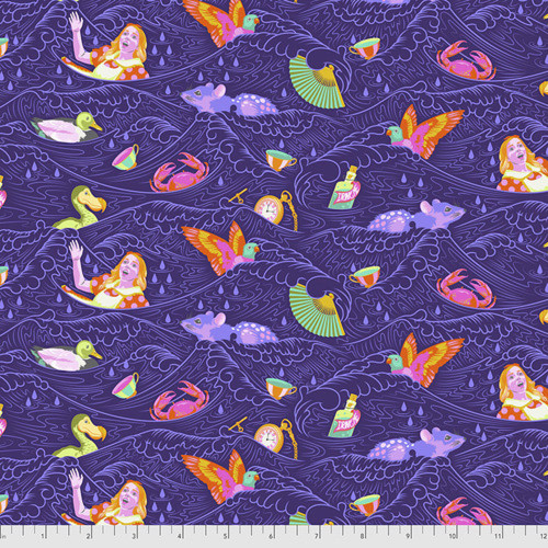 Tula Pink PWTP162 Curiouser & Curiouser Sea Of Tears Daydream Cotton Fabric By Yd
