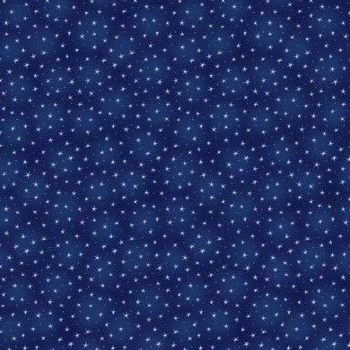 Blank Quilting Starlet 6383 Small Stars Navy Cotton Fabric By The Yard