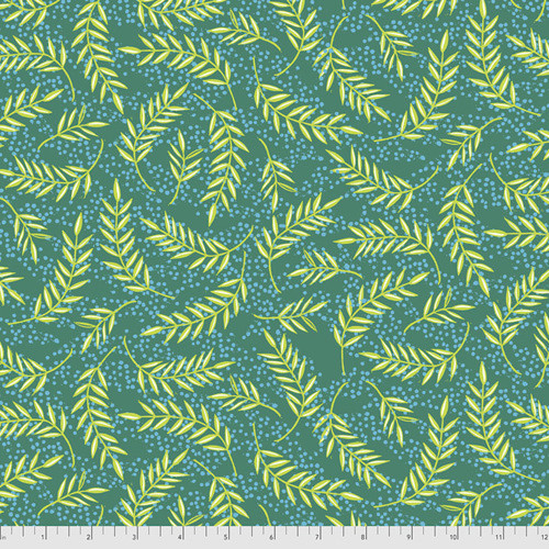 Free Spirit Valori Wells Enchanted Olive Branches Emerald Cotton Fabric By The Yard