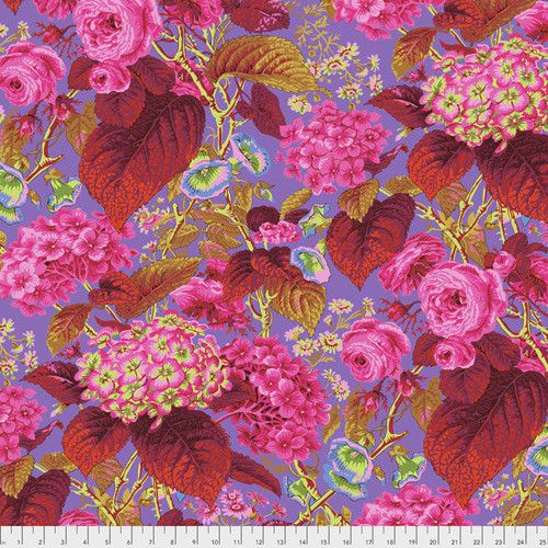 Free Spirit Philip Jacobs PWPJ097 Rose & Hydrangea Hot Cotton Quilting Fabric by Yd