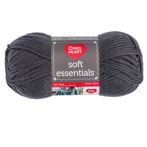 Red Heart Soft Essentials Charcoal Knitting & Crochet Yarn
