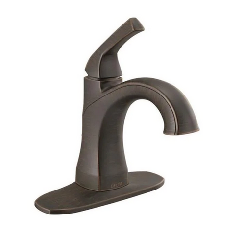 Delta 15770LF-RB Portwood Venetian Bronze 1-Handle Single Hole 4" Centerset Bath Faucet