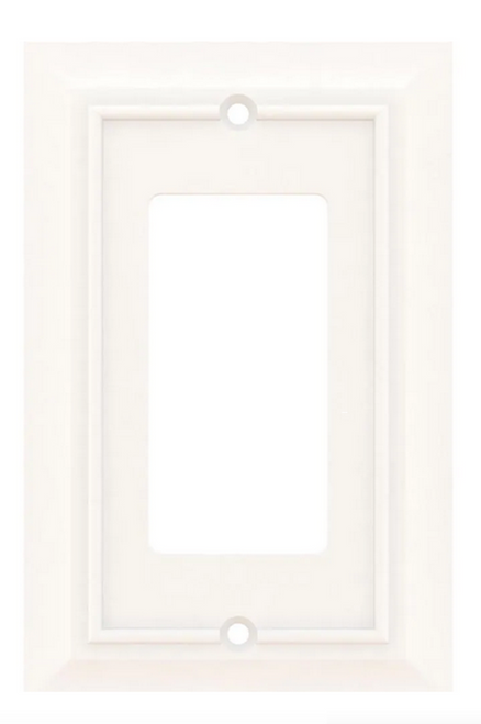 Hampton Bay W31559-W White Classic Architect Single GFCI Wall Plate Cover