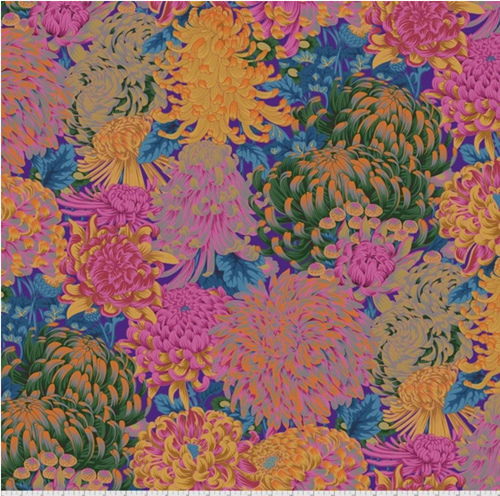 Free Spirit Philip Jacobs PWPJ107 Hokusai's Mums Hot Cotton Quilting Fabric by Yd