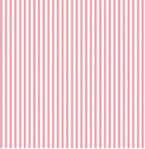 Henry Glass Stitching Housewives Stripes Red on White Cotton Fabric By The Yard