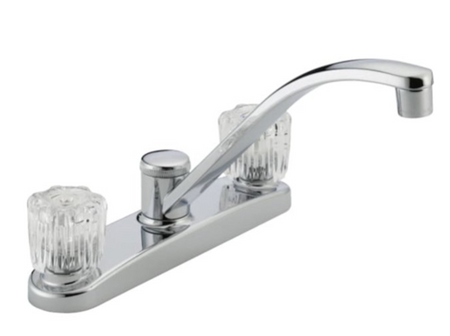 Peerless P299201LF Chrome 2-Handle Kitchen Faucet with Acrylic Handles