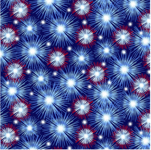 Studio E Stars & Stripes Fireworks Multi Cotton Fabric by The Yard