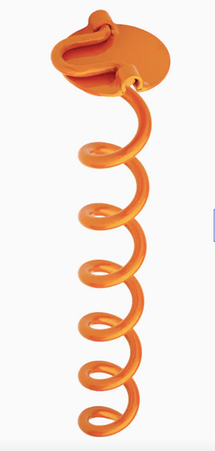 Vortex ANCFS16-ORG 16" Folding Ring Spiral Anchor Landscape Stake Orange Finish