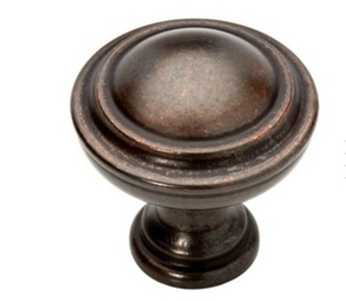 P17477C-STB  Statuary Bronze Double Ring 1 1/4" Cabinet Drawer Knob