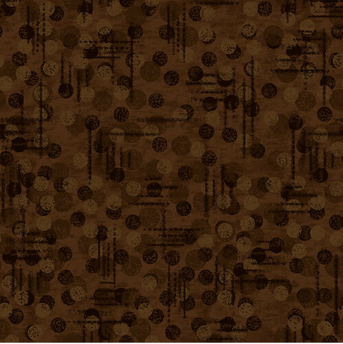 Blank Quilting Jot Dot Brown Cotton Fabric By The Yard