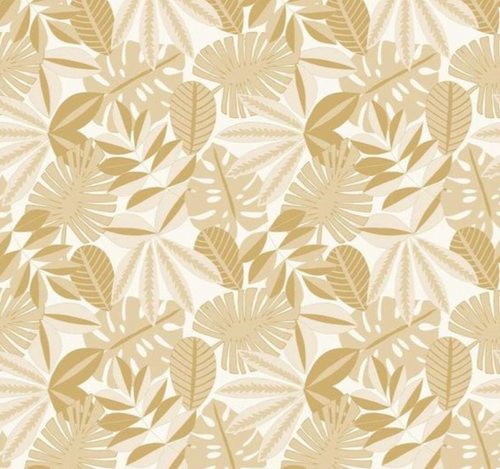Free Spirit Maude Asbury Tree Hugger Tropical Foliage Gold Cotton Fabric By Yd