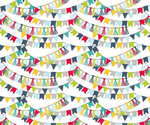 Free Spirit Maude Asbury Piccadilly Bannerline Blue Cotton Fabric By Yd