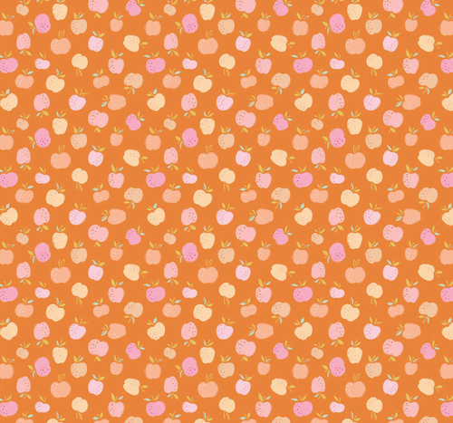 Blend Textiles Brenda Walton Story Time Apple of My Eye Orange Cotton Fabric By The Yard