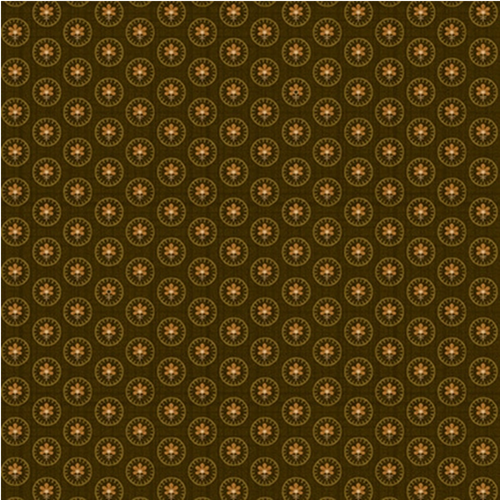 Henry Glass Hello Fall Circles Flower Green Cotton Fabric By The Yard