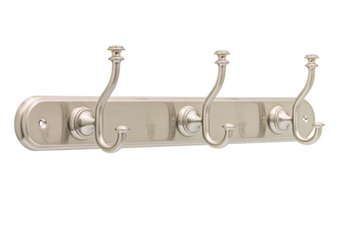 Better Homes & Gardens BHGV36-SN 18" Safford Hook Rail Satin Nickel Finish