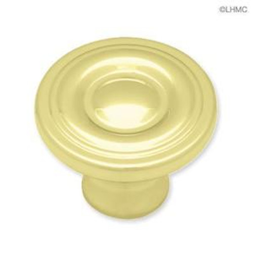 P50141V-PB  Polished Brass 1 1/4" Ring Design Cabinet Drawer Knob