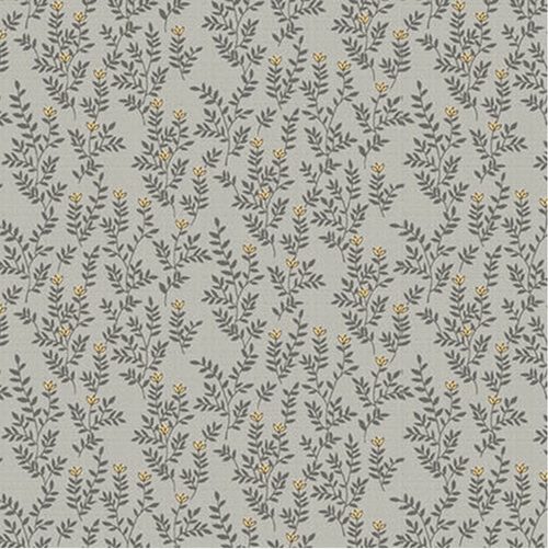 Henry Glass Bloomin' Poppies Tiny Flowers Gray Fabric By The Yard