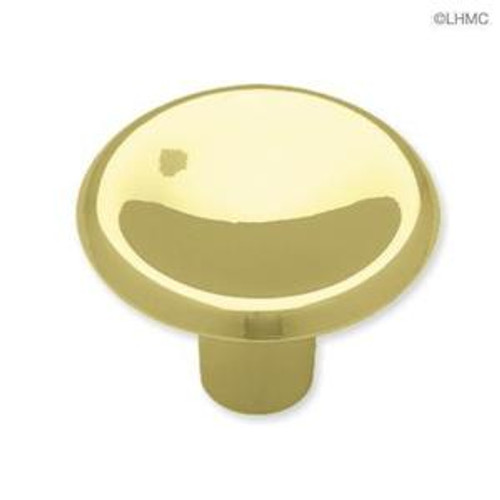 P65010C-PB Polished Brass Concave Design 1" Cabinet Drawer Knob