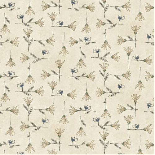 Henry Glass Bluebird of Happiness Flower Lattice Stone Fabric By Yard