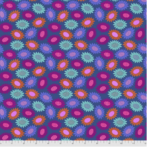 Free Spirit Anna Maria Horner Bright Eyes Picky Blue Fabric By Yard