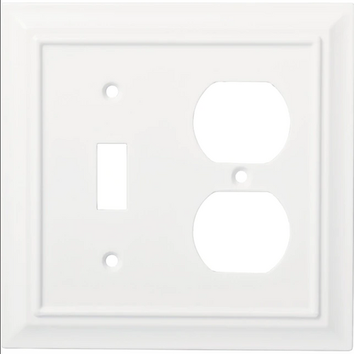 Brainerd W31562-PW Pure White Architect Switch / Duplex Wall Plate Cover