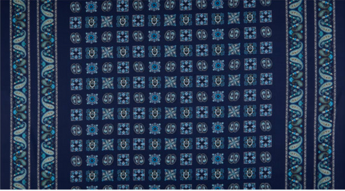 Studio E Wild Wild West Bandana Border Blue Fabric By The Yard