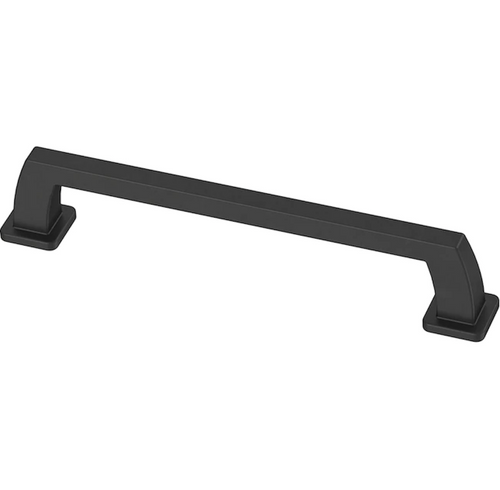 Brainerd P45021W-FB 5 1/16" Rounded Square Cabinet Drawer Pull Flat Black