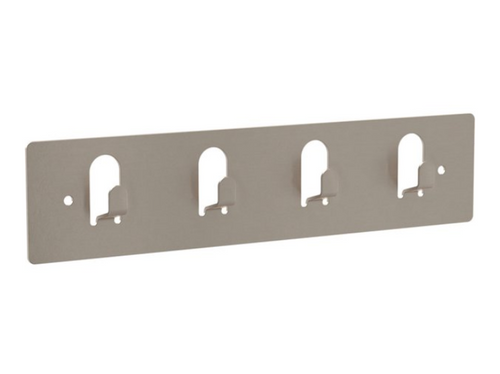 Better Homes & Gardens Cut Out  4 Hook Key Rail Tidy Satin Nickel Finish