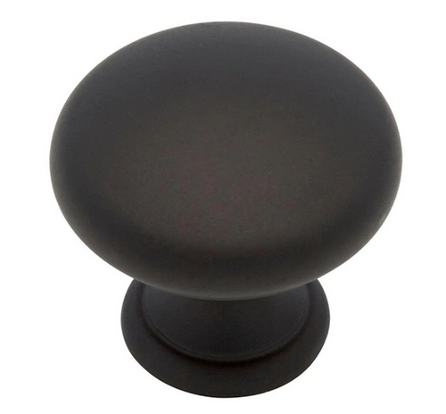 Liberty PN2001-FB  1 1/4" Flat Black Hollow Round Cabinet Drawer Knob