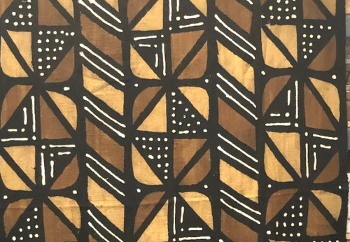 28654 African Mali Mud Cloth Bambara Bogolanfini Multi Aprox 42" x 66"