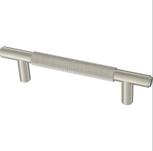Brainerd P44272W-SS 3 3/4" Knurled Bar Cabinet & Drawer Pull Stainless Steel