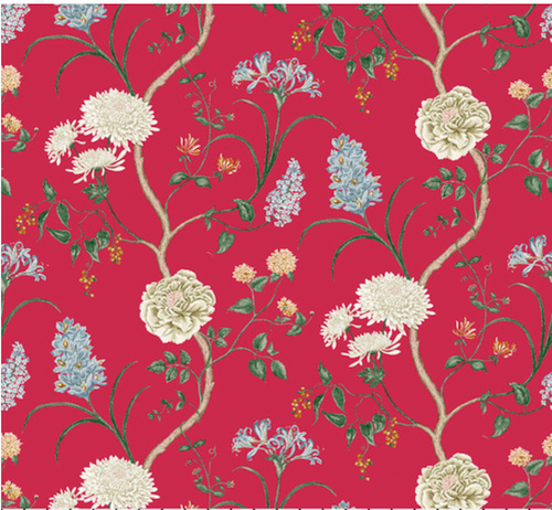 Free Spirit Sanderson Summer Tree Raspberry Fabric By The Yard