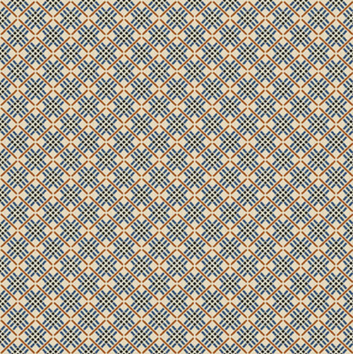 Henry Glass Spring Is In The Air Spring Bias Plaid Cream/Blue Fabric By The Yard