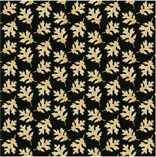 Henry Glass Fall Potpourri Small Tossed Leaves Black Fabric By The Yard