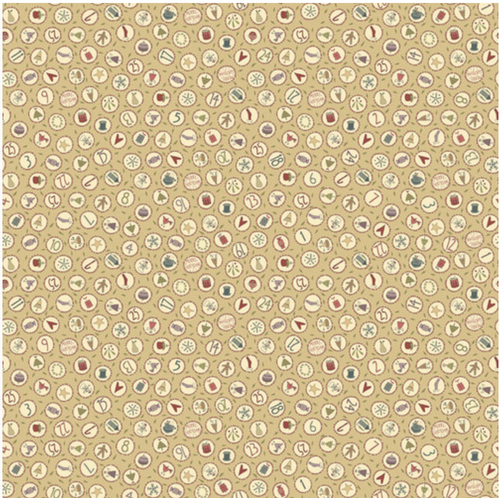 Henry Glass O Christmas Tree Circles Butternut Fabric By The Yard