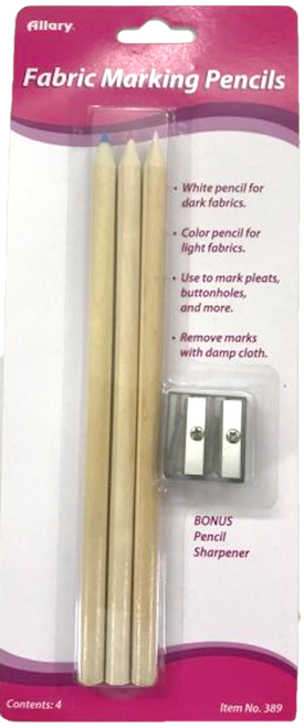 Allary 3 Pack Fabric Marking Pencils for Light & Dark Fabrics w/ Sharpener