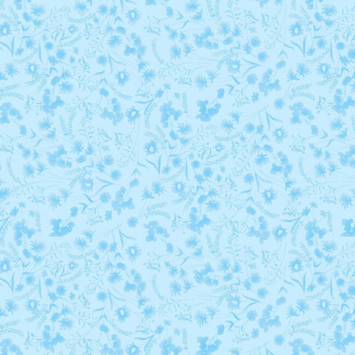 Blank Quilting Mariposa Dance Floral Texture Sky Blue Cotton Fabric By The Yard