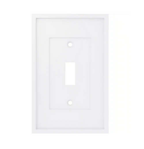 Liberty W44691-PW Simple Framed Single Switch Wall Plate Cover Pure White