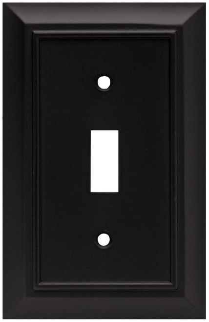 Liberty W10087-FB Architectural Single Switch Wall Plate Flat Black