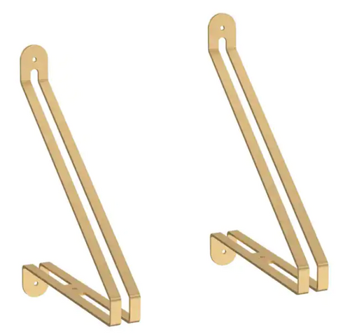 Liberty S42663C-523 Brushed Brass Sleek Modern Decorative Shelf Bracket (2-Pack)