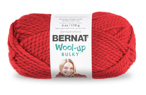 Bernat Wool Up Bulky Red  6 oz Knitting & Crochet Yarn