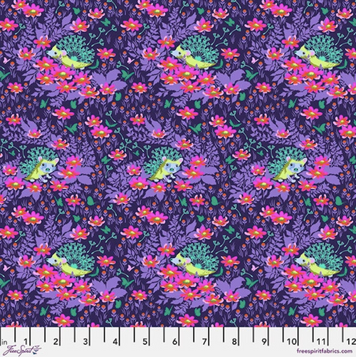 Free Spirit Tula Pink Tiny Beasts Whos Your Dandy Glimmer Fabric By The Yard